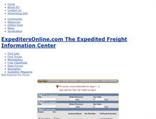 Tablet Screenshot of expeditersonline.truckmiles.com